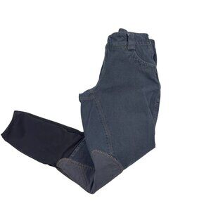 FITS Equestrian Dark Wash Denim Pull-On Style Riding Breeches/Pants Women's L